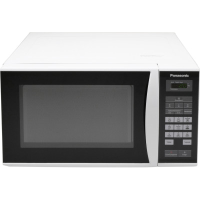 Panasonic Мікрохвильова піч, 25л, 800Вт, дисплей, відкрю ручкою, біло-чорний
