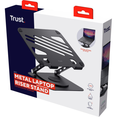 Підставка для ноутбука Trust Zeff Metal, до 16", сірий