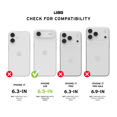 UAG Чохол UAG для Phone 17 Air, Metropolis LT Magsafe, Kevlar Black