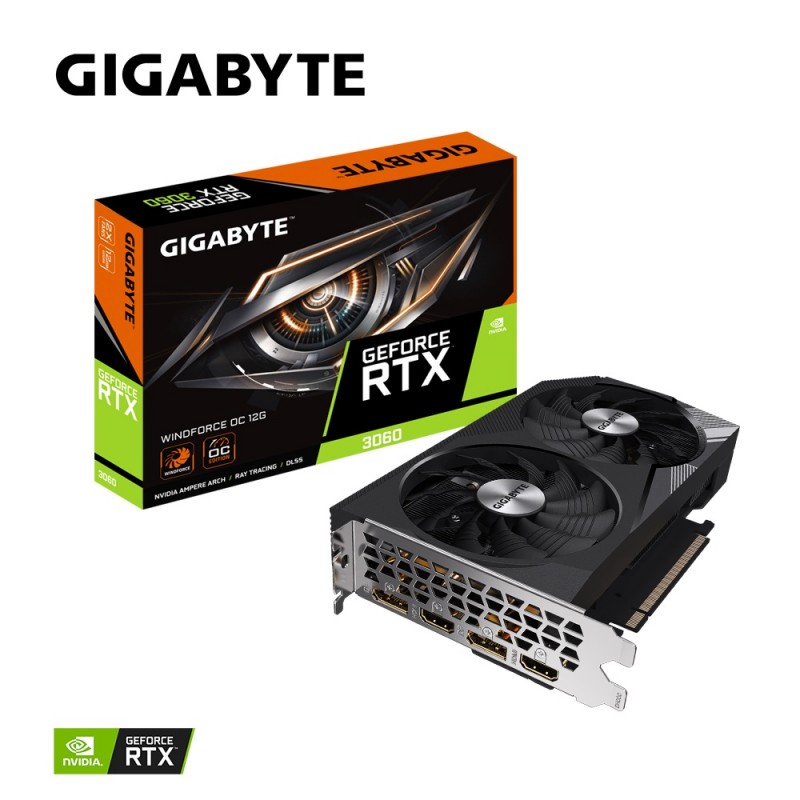 Gigabyte Відеокарта GeForce RTX 3060 12GB GDDR6 WINDFORCE OC