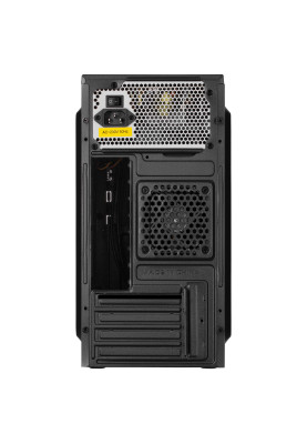 2E Корпус TeamX TMX04 з БЖ 2E ATX400W, 2xUSB2.0, 1x80мм, VGA 220мм, mATX, чорний