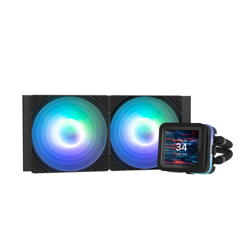 Zalman Система рідинного оxолодження Alpha 2DS A24 ARGB, LGA1851, 1700, 1200, 115x, AM5, AM4, TDP 320W, чорний