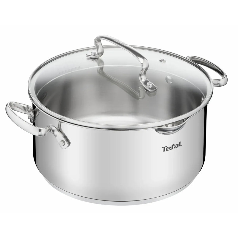 Tefal Каструля DUETTO+, 5л, з кришкою, нержавюча сталь, скло