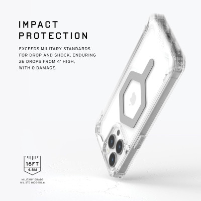 UAG Чохол для Apple iPhone 15 Pro Max Plyo Magsafe, Ice/Silver