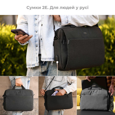 2E Сумка, Melange 16", чорна
