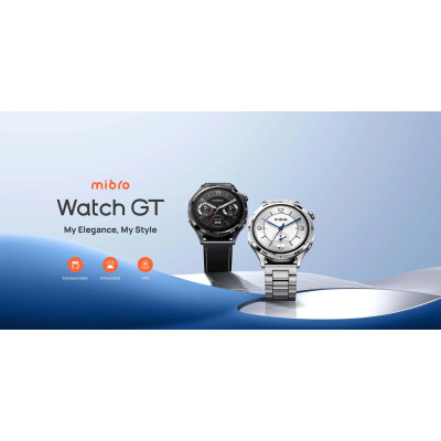 Mibro Смарт-годинник GT 46мм, 1.43", 466x466, AMOLED, BT 5.3, GPS, 5 ATM, сріблястий