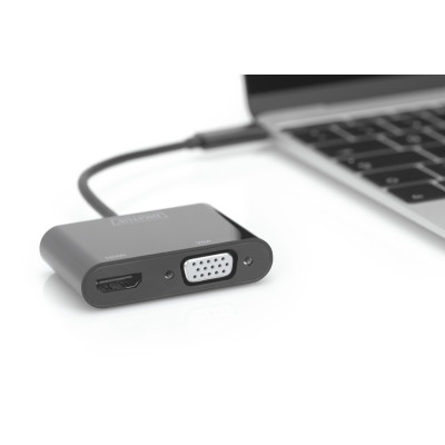 Digitus Адаптер USB 3.0 - HDMA+VGA Full HD, M/F, 0.15 m