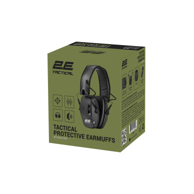2E Tactical Тактичні захисні навушники Pulse Pro Black NRR 22 dB, активні