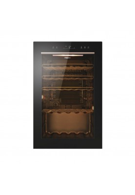 Haier Холодильник для вина, 82x49.7х58, холод.відд.-118л, зон - 1, бут-49, ST, дисплей, чорний