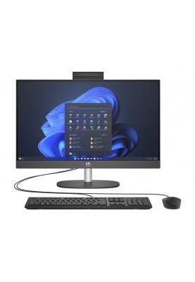 HP Комп'ютер персональний моноблок 240-G10 23.8" FHD IPS AG, Intel N300, 8GB, F512GB, UMA, WiFi, кл+м, 3р, Win11P, чорний