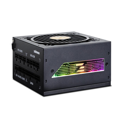 Zalman Блок живлення Zalman Teramax 2 View (1200W) 99%, 80+ Gold, 120мм, 1xMB 24pin(18+10), 2xCPU(4+4 pin), 3xMolex, 12xSATA, 4xPCIe 8pin(6+2), 1xPCIe GEN5 16pin, 1x +5V ARGB cable, Fully Modular