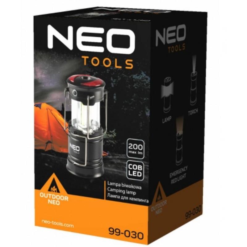Neo Tools Ліхтар NEO, кемпінговий, 3 в 1, 3 Вт, COB LED