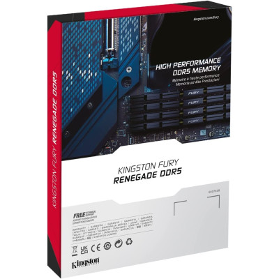 Kingston Пам'ять ПК DDR5 16GB 6400 FURY Renegade Silver