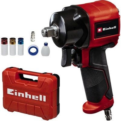 Einhell Гайкокрут пневматичний TC-PW 610 Compact, 610Нм, 6.3бар, 142л/хв, М14, 3 головки, кейс, 1.14кг