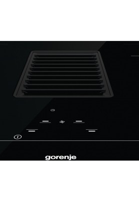 Gorenje Варильна поверхня індукційна, 83см, розширена зона, вбудована витяжка, 620м.куб/рік, чорний