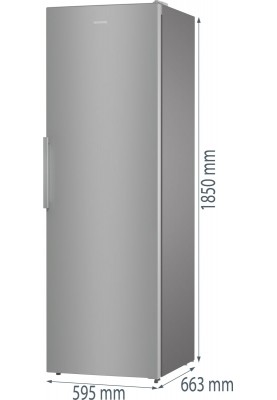 Gorenje Холодильна камера, 185x60х66, 398л, А+, електронне упр, зона св-ті, сірий