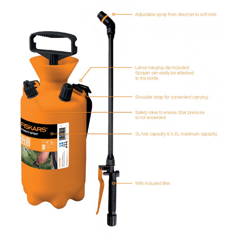 Fiskars Розпилювач під тиском 5л Watering