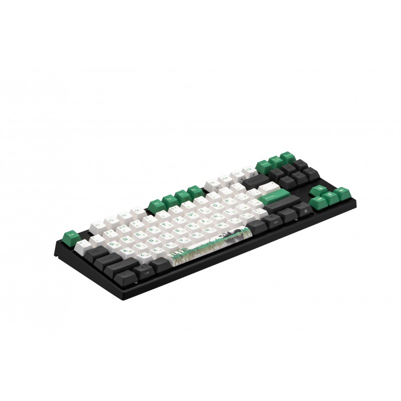 Varmilo Клавіатура механічна VEM87 Panda R2 87Key, EC V2 Daisy, USB-A, EN/UKR, White Led, Зелений