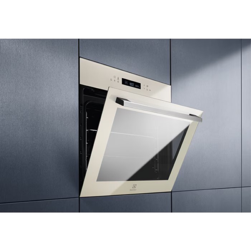 Electrolux Духова шафа електрична, 72л, A+, дисплей, конвекція, шампань