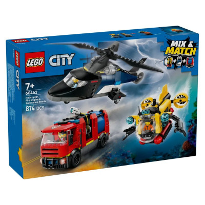 LEGO Конструктор LEGO City Ремікс вертольотів, пожежних машин і підводних човнів LEGO Конструктор LEGO City Ремікс вертольотів, пожежних машин і підводних човнів