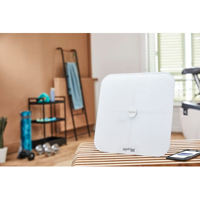 Tefal Ваги підлогові Goodvibes Sport, 180кг, Bluetooth, 4xAAA в комплекті, скло, білий