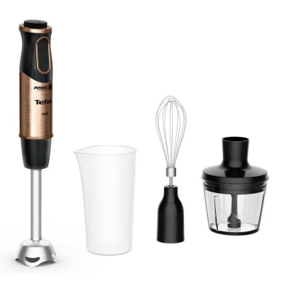 Tefal Блендер заглибний Quickchef 1000Вт, 3в1, чаша-800мл, чопер-500мл, турборежим, чорно-бронзовий