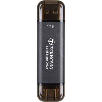 Transcend Портативний SSD Transcend 1TB USB 3.1 Gen 2 Type-A + Type-C ESD310 Чорний