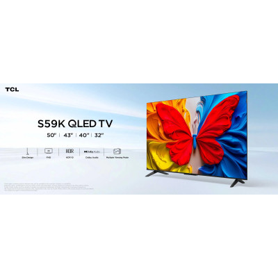 TCL Телевізор 43" QLED FHD 60Hz Smart Android TV Black TCL Телевізор 43" QLED FHD 60Hz Smart Android TV Black