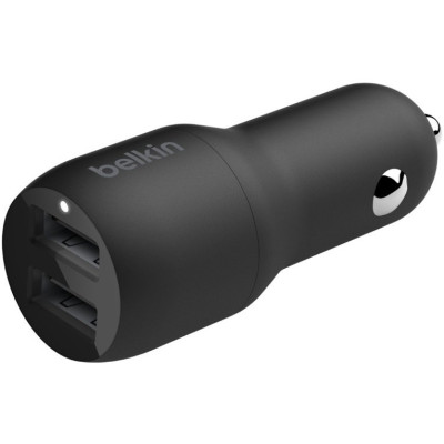 Belkin Автомобільний ЗП Car Charger 24W Dual USB-A, USB-A - MicroUSB, 1m, black