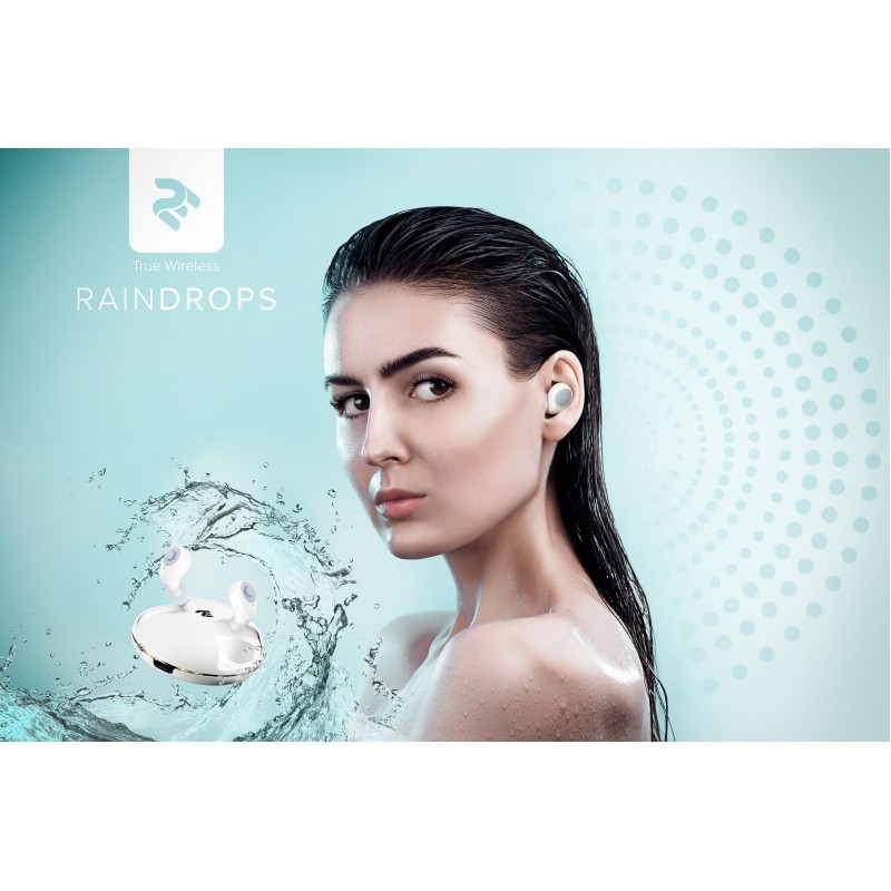 2E Навушники RainDrops True Wireless Waterproof Mic White