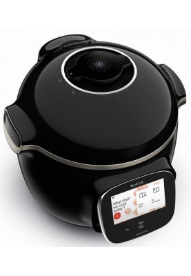 Tefal Мультиварка скороварка Cook4me Touch, 1600Вт, чаша-6л, сенсорне керування, 13 програм, управл. смартф., метал, пластик, чорний