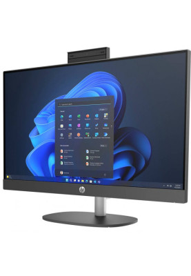 HP Комп'ютер персональний моноблок 245-G10 23.8" FHD IPS AG, AMD R7-7730U, 16GB, F512GB, UMA, WiFi, кл+м, DOS, чорний