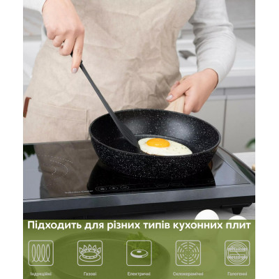 ARDESTO Сковорода глибока Midori, 26см, алюміній, чорний