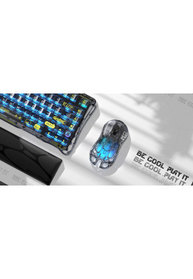 GravaStar Миша Mercury M2, BT/WL/USB-A, RGB, чорно-прозорий