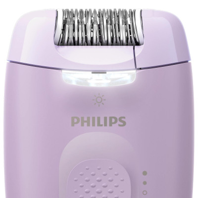 Philips Епілятор Series 2000 дисковий, від мережі, сух., насадок-3, з підсвіткою, фіолетовий