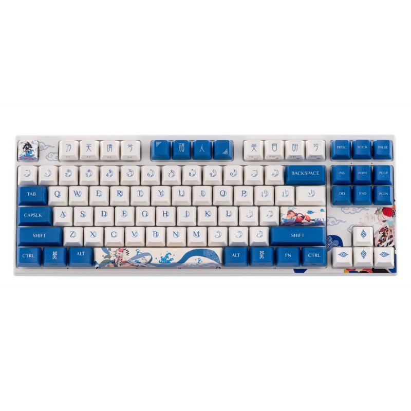 Varmilo Клавіатура механічна Varmilo VEA87 Lovebirds-I 87Key, Cherry Mx Red, USB-A, EN, White Led, синій