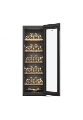 Haier Холодильник для вина, 190x59.5х63.9, холод.відд.-450л, зон - 1, бут-247, ST, дисплей, чорний