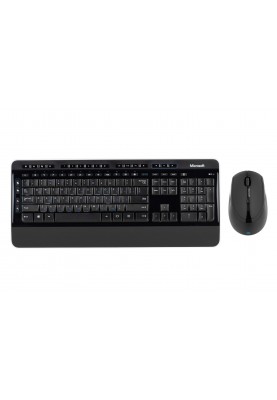 Microsoft Комплект Desktop 3050 127key, WL, EN/UKR/RU, Чорний