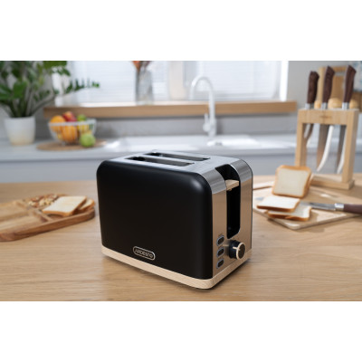 ARDESTO Тостер T-F420BWD, 800Вт, метал, 2 слоти, чорний