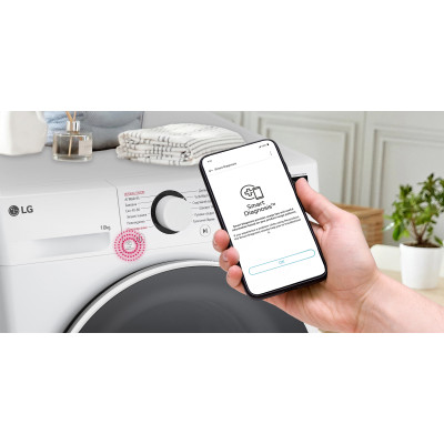 LG Пральна машина фронтальна, 10кг, 1400, A, 57см, дисплей, пара, інвертор, білий LG Пральна машина фронтальна, 10кг, 1400, A, 57см, дисплей, пара, інвертор, білий