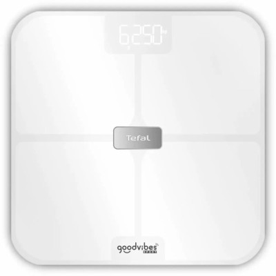Tefal Ваги Tefal підлогові Goodvibes Sport, 200кг, Bluetooth, AAAx4 в комплекті, скло, білий