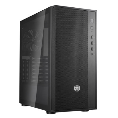 SilverStone Корпус FARA FAR1B-G-V2, без БЖ, 2xUSB3.0, 1xUSB2.0, 1x120mm Black fan, TG Side Panel, ATX, Black