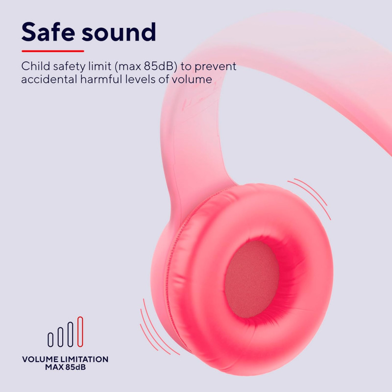Trust Навушники On-ear Nouna Kids, Wireless, Mic, Рожевий
