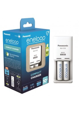 Panasonic Зарядний пристрій Compact Charger+ Eneloop 2AA 2000 mAh