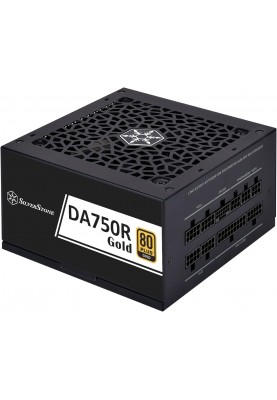 SilverStone Блок живлення Decathlon (750W), >90%, 80+ Gold, 120мм, 1xMB, 24pin(20+4), 2xCPU 8pin(4+4), 4xMolex, 8xSATA, 4xPCIe 8pin(6+2), 1 x -2x6, Fully modular