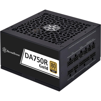 SilverStone Блок живлення Decathlon (750W), >90%, 80+ Gold, 120мм, 1xMB, 24pin(20+4), 2xCPU 8pin(4+4), 4xMolex, 8xSATA, 4xPCIe 8pin(6+2), 1 x -2x6, Fully modular