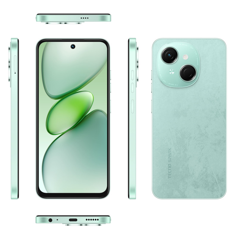 TECNO Смартфон Spark Go 1 (KL4) 6.67" 3/64ГБ, 2SIM, 5000мА•год, Magic Skeen Green