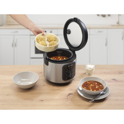 Gorenje Мультиварка, 476Вт, міні, чаша-2л, електронне керув., 5 програм, метал/пластик, чорний