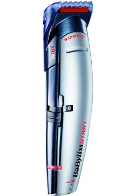 BaByliss Набір для стрижки Babyliss, для голови, вусів, бороди, носа і тіла, мережа+акум., насадок-10, сріблястий