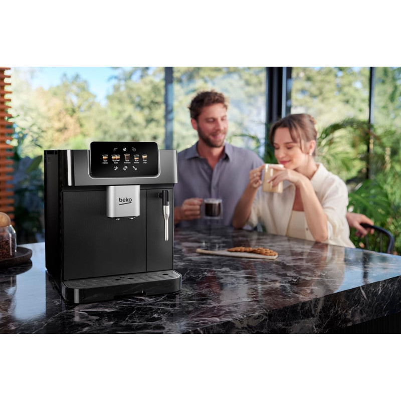Beko Кавомашина Beko 2.0л, зерно, ручний капучинатор, авторецептів - 5, чорний